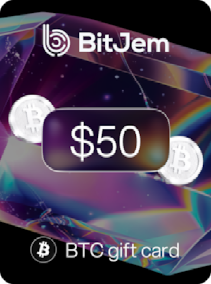 BitJem Crypto Gift Card Bitcoin 50 USD - BitJem Key