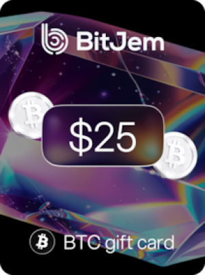 BitJem Crypto Gift Card Bitcoin 25 USD - BitJem Key