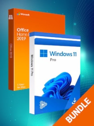 Microsoft Windows 11 Pro & Microsoft Office Home & Business 2019 (Mac) bundle - Microsoft Key - GLOBAL