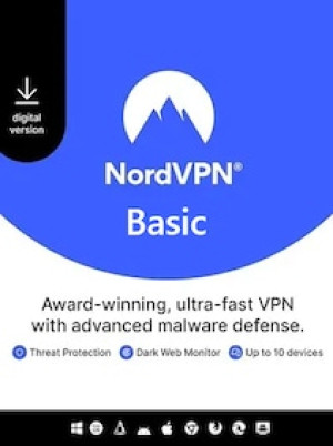NordVPN Basic VPN Service (PC, Android, Mac, iOS) (10 Devices, 1 Year) - NordVPN Key - GLOBAL