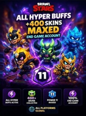 Brawl Stars Account | ALL HYPER BUFFIES +400 skins MAXED END GAME (All Platforms) - Supercell Account - GLOBAL