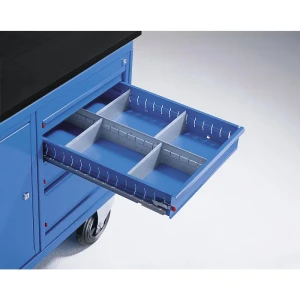 eurokraft pro Schubladeneinteilungs-Set, für 4 Schubladen, 48, 78, 108, 168 mm hoch