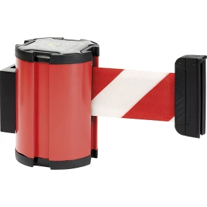 Gurtbandkassette, Bandauszug max. 3000 mm, Kassette rot, Band rot / weiß kaiserkraft