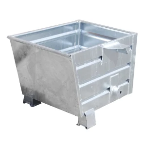 eurokraft pro Recipiente basculante, empilhável , volume 0,3 m³, galvanizado a fogo conforme EN ISO 1461, Recipiente basculante, empilhável, volume
