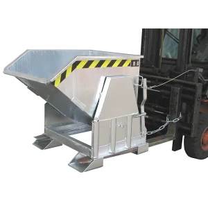 eurokraft pro Kippbehälter, Standard-Bauhöhe, ohne Fahrwerk, Volumen 0,3 m³, feuerverzinkt