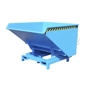 eurokraft pro Schwerlast-Kippbehälter, Volumen 1,7 m³, Traglast 4000 kg, blau RAL 5012