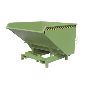 eurokraft pro Schwerlast-Kippbehälter, Volumen 2,1 m³, Traglast 4000 kg, grün RAL 6011
