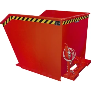 eurokraft pro Kippbehälter, niedrige Bauform (E), Volumen 1,5 m³, feuerrot