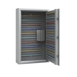 Schlüsseltresor, lichtgrau, Hakenleisten verstellbar, 300 Haken, HxBxT 1000 x 600 x 200 mm kaiserkraft