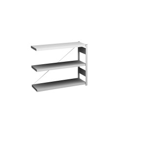eurokraft pro Steckregal, Bauart leicht, einseitig, HxBxT 825 x 1000 x 300 mm, grau, Anbauregal