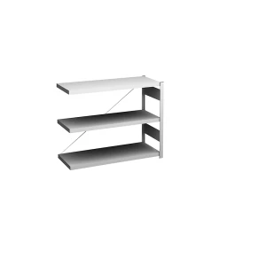 eurokraft pro Steckregal, Bauart leicht, einseitig, HxBxT 825 x 1000 x 400 mm, grau, Anbauregal