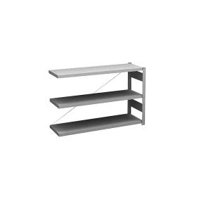 eurokraft pro Steckregal, Bauart leicht, einseitig, HxBxT 825 x 1300 x 400 mm, verzinkt, Anbauregal