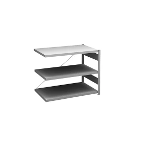 eurokraft pro Steckregal, Bauart leicht, einseitig, HxBxT 825 x 1000 x 600 mm, verzinkt, Anbauregal