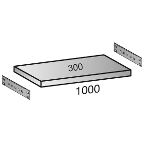 kaiserkraft Prateleira adicional para estante de encaixar para arquivo, profundidade 300 mm, largura 1000 mm, Prateleira adicional para estante de