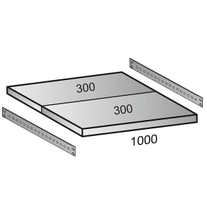 Zusatzboden für Archiv-Steckregal, Tiefe 600 mm, Breite 1000 mm kaiserkraft