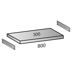 Fachboden für Industriesteckregal, Bodenbreite 800 mm, Tiefe 300 mm kaiserkraft