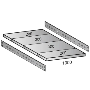kaiserkraft Prateleira para estante de encaixar CLEANA, largura da prateleira 1000 mm, profundidade 1000 mm, Prateleira para estante de encaixar