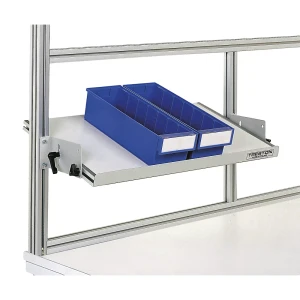 Treston Ablageboden für Arbeitstisch, lichtgrau, LxH 400 x 660 mm, schmal
