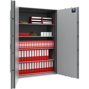 Feuergeschützter Sicherheitsschrank, VDS Klasse I, VDMA B, Grad S2 nach EN 14450, S 60 P, HxBxT 1884 x 1282 x 696 mm kaiserkraft