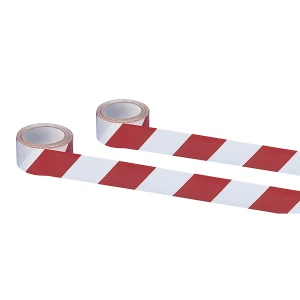 Moravia Selbstklebendes Warn- und Markierungsband, Farbe Rot / Weiß, VE 2 Rollen