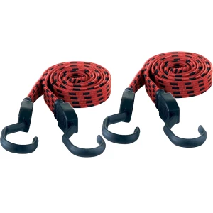 KRANE Gummi-Spanngurt, schwarz / rot, VE 2 Stk, Länge 1200 mm kaiserkraft