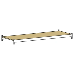 SCHULTE Zusatzebene mit Spanplatte, Spannweite 1500 mm, Tiefe 800 mm