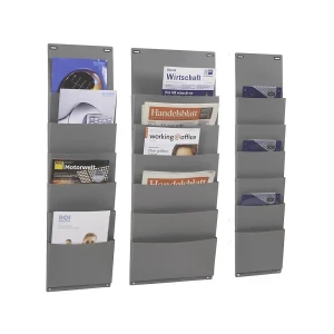 EICHNER Planboard, Polypropylen, HxB 900 x 250 mm, mit 6 Fächern, grau