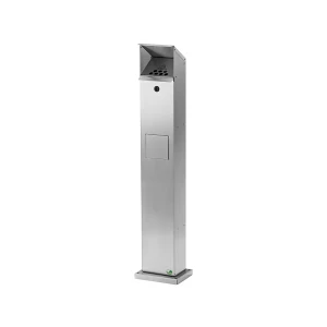 VAR Kombi-Standascher, Volumen 5 l, BxHxT 180 x 1150 x 150 mm, Edelstahl