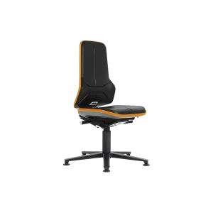 bimos NEON Arbeitsdrehstuhl, Gleiter, Synchronmechanik, Skintec, Flexband orange