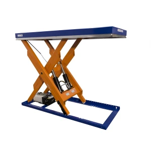 Edmolift Kompakt-Hubtisch, Tragfähigkeit 2000 kg, Plattform LxB 2000 x 900 mm, Nutzhub 1300 mm