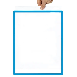 kaiserkraft Caixilho com película transparente, papel com formato A5, embalagem de 10 unid., magnético, azul, Caixilho com película transparente,