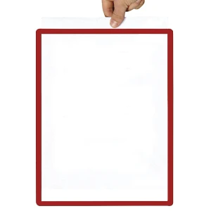 Rahmen mit Klarsichtfolie, Papierformat A3, VE 10 Stk, selbstklebend, rot kaiserkraft