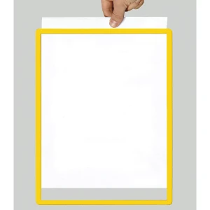 kaiserkraft Caixilho com película transparente, papel com formato A4, embalagem de 10 unid., autocolante, amarelo, Caixilho com película transparente,