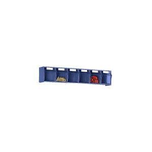 Klappkasten-System, Gehäuse-HxBxT 113 x 600 x 91 mm, 6 Kästen, blau kaiserkraft