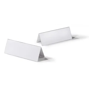 DURABLE Letreiro para mesa em acrílico , AxL 61/122 x 150 mm, embalagem de 30 unid., em forma de telhado, Letreiro para mesa em acrílico, AxL 61/122 x