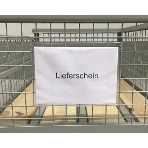 Dokumenten-Einstecktasche, mit Drahtbügel, DIN A4, ohne Regenschutzklappe, VE 100 Stk kaiserkraft