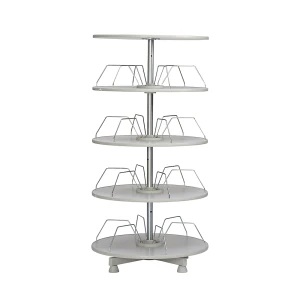 kaiserkraft Coluna giratória para pastas de arquivo, Ø dos andares 800 mm, 4 andares, cinzento claro, Coluna giratória para pastas de arquivo, Ø dos