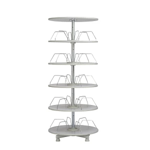 Ordner-Drehsäule, Etagen-Ø 800 mm, 5 Etagen, hellgrau kaiserkraft