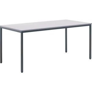 eurokraft basic Mesa multiusos , AxLxP 720 x 1600 x 800 mm, tampo cinzento claro, armação cinzento basalto, Mesa multiusos, AxLxP 720 x 1600 x 800 mm,