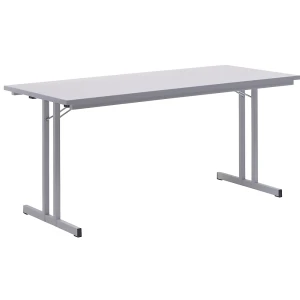 Klapptisch, mit extrastarker Platte, Höhe 720 mm, 1600 x 700 mm, Gestell lichtgrau, Platte lichtgrau kaiserkraft