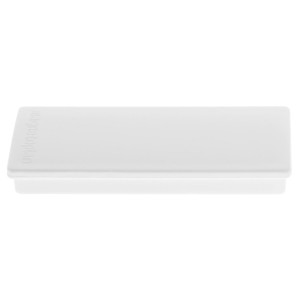 magnetoplan Íman retangular , LxCxA 22 x 55 x 8 mm, embalagem de 60 unid., branco, Íman retangular, LxCxA 22 x 55 x 8 mm, embalagem de 60 unid.,