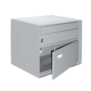 Briefkasten, BxHxT 390 x 315 x 310 mm, Stahlblech, pulverbeschichtet, weiß kaiserkraft