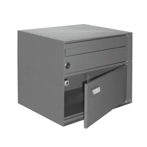 kaiserkraft Caixa de correio, LxAxP 390 x 315 x 310 mm, chapa de aço, pintada a pó, cinzento, Caixa de correio, LxAxP 390 x 315 x 310 mm, chapa de