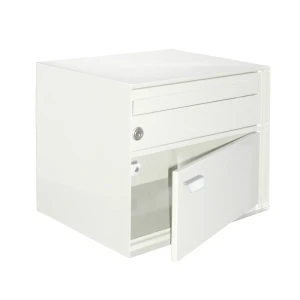 kaiserkraft Caixa de correio, LxAxP 390 x 315 x 310 mm, chapa de aço, pintada a pó, branco trânsito, Caixa de correio, LxAxP 390 x 315 x 310 mm, chapa