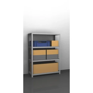 eurokraft pro Lager-Schraubregal, Bauart mittelschwer, beidseitig, HxBxT 1500 x 1300 x 500 mm, verzinkt, Grundregal