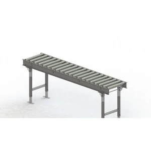 Gura Esteira rolante, caixilho em aço com rolos de aço galvanizados , lar da esteira 400 mm, distância entre eixos 100 mm, comprimento 2 m, Esteira