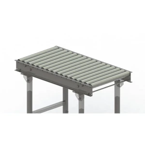 Gura Esteira rolante, caixilho em aço com rolos de aço galvanizados , lar da esteira 500 mm, distância entre eixos 62,5 mm, comprimento 1 m, Esteira