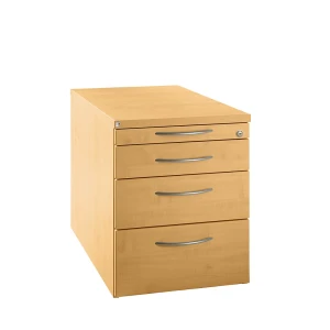 kaiserkraft HANNA - Bloco de gavetas móvel, 1 gaveta para utensílios, 3 gavetas para materiais, decoração de faia, HANNA - Bloco de gavetas móvel, 1