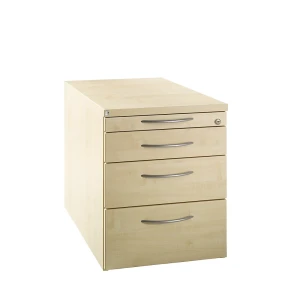 kaiserkraft HANNA - Bloco de gavetas móvel, 1 gaveta para utensílios, 3 gavetas para materiais, decoração de ácer, HANNA - Bloco de gavetas móvel, 1