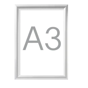 Design-Klapprahmen, Aluminiumprofil, silber eloxiert, VE 2 Stk, DIN A3, HxB 451 x 328 mm kaiserkraft